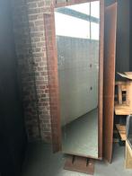 Staande spiegel in roeststaal, Huis en Inrichting, Ophalen, Gebruikt