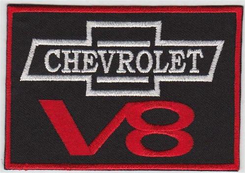 Chevrolet V8 stoffen opstrijk patch embleem #5, Collections, Marques automobiles, Motos & Formules 1, Neuf, Envoi