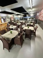 Lot tafels en stoelen, Huis en Inrichting, Stoelen, Ophalen, Gebruikt, Bruin, Hout