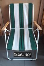 Vintage plooistoelen 2stuks, Ophalen, Gebruikt, Campingstoel
