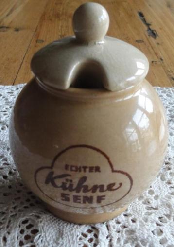 SALE Vintage Duits beboterd mosterdpotje, Echter Kuhne Senf, Enlèvement ou Envoi