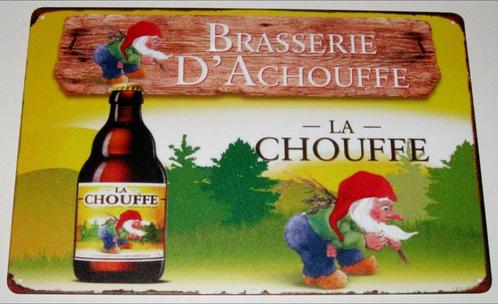 LA CHOUFFE : Bord La Chouffe Bier - Brasserie D' Achouffe, Verzamelen, Biermerken, Nieuw, Reclamebord, Plaat of Schild, Overige merken