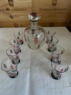 Art Deco Karaf met puntjes en takjes, Ophalen