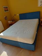 1 BED TE KOOP, Huis en Inrichting, Slaapkamer | Bedden, Ophalen, Blauw, Tweepersoons, 140 cm