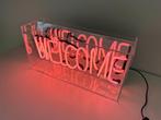 Neon lamp | 'Welcome' Glass Neon Sign - Pink, Comme neuf, Enlèvement ou Envoi