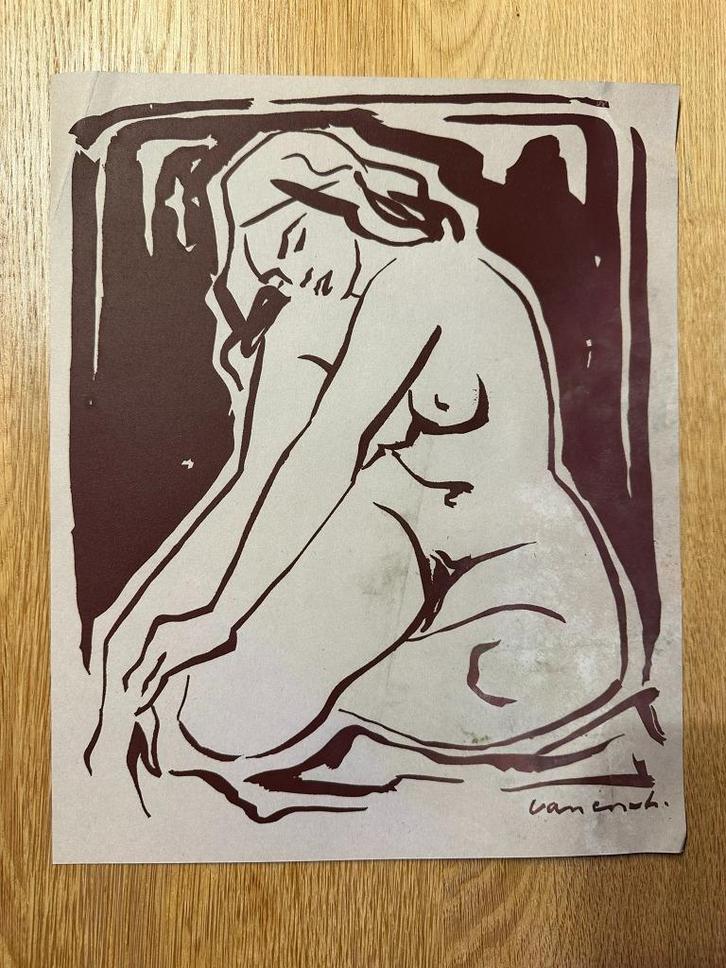 Maurice Van Essche - Zeefdruk portfolio Nude Study, Antiek en Kunst, Kunst | Litho's en Zeefdrukken, Ophalen of Verzenden