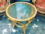 Table basse en bambou avec plateau en verre, Antiquités & Art, Enlèvement