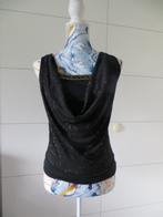Zwart dames topje met glitter - Goud - Thena Paris - TU, Kleding | Dames, Topjes, Ophalen of Verzenden, Zo goed als nieuw, Zwart