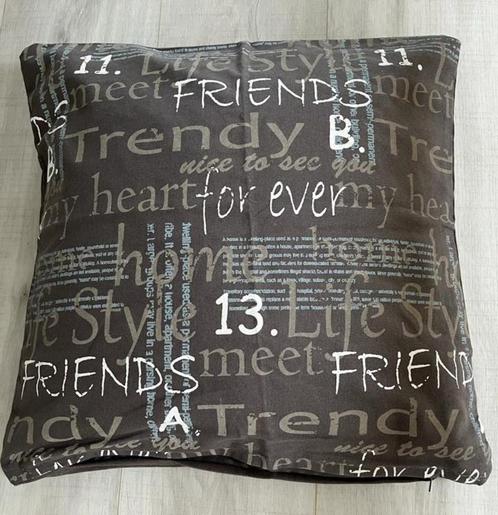 Nieuw trendy sierkussen 45 x 45 cm met rits, wasbaar, Huis en Inrichting, Woonaccessoires | Kussens, Ophalen