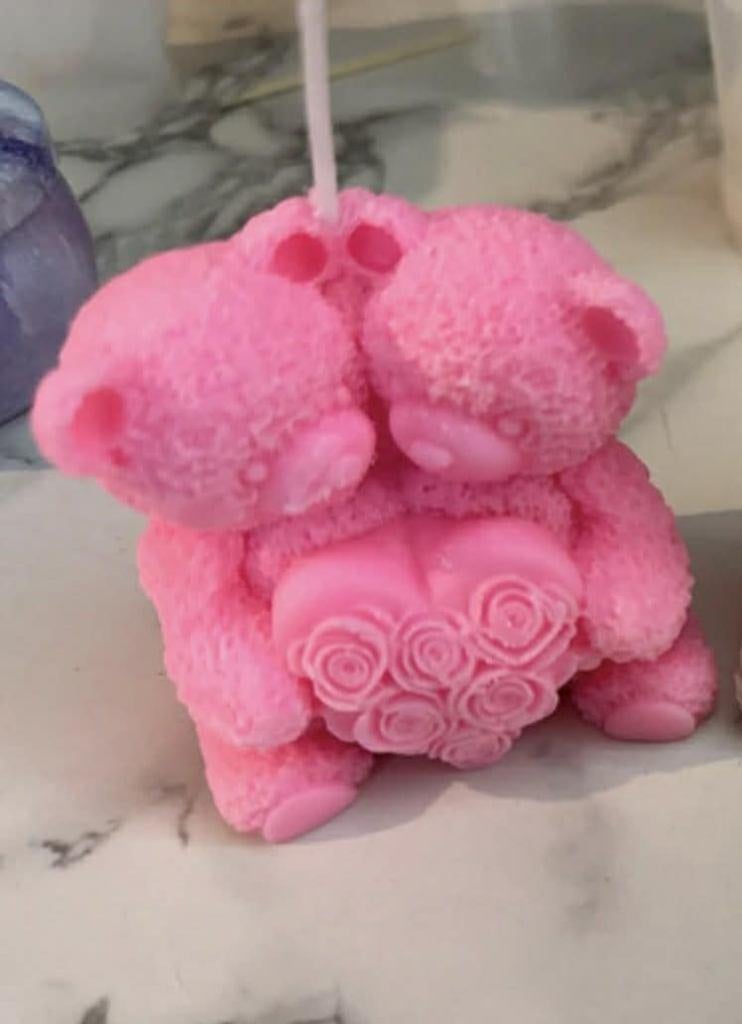 Bougies doubles nounours fait maison, Enlèvement ou Envoi, Neuf