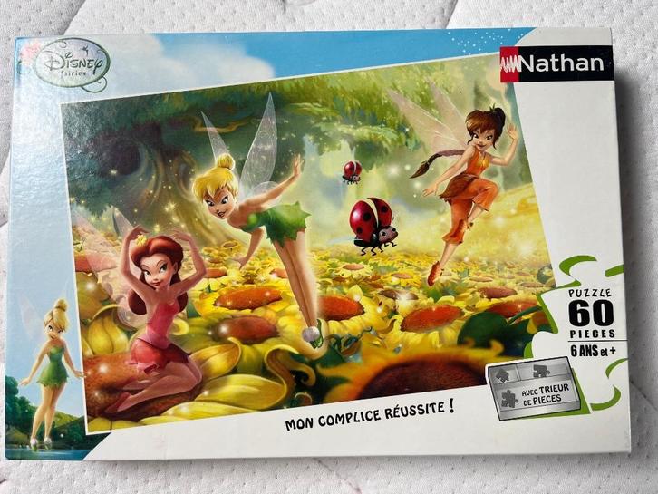 Puzzle Nathan Disney Fairies « Les fées » - 60 pcs - 6+, Kinderen en Baby's, Speelgoed | Kinderpuzzels, Zo goed als nieuw, 6 jaar of ouder