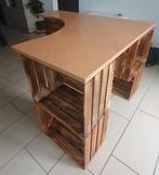 Table, planche de bureau de coin (sans les caisses en bois), Ophalen, In hoogte verstelbaar, Zo goed als nieuw, Bureau