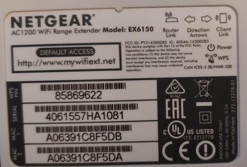 Point d'accès/Extender Netgear EX6150 wifi AC1200, Informatique & Logiciels, Points d'accès, Comme neuf, Enlèvement