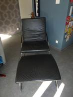 FAUTEUIL DESIGN cuir noir, Huis en Inrichting, Ophalen, Design marque cinna ( France ), 125 tot 150 cm, Zo goed als nieuw