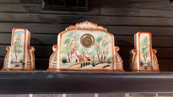 vintage keramieken klokset, Antiek en Kunst, Antiek | Klokken, Ophalen