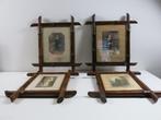antieke bamboe fotokaders / spiegels ca 1920, Ophalen of Verzenden