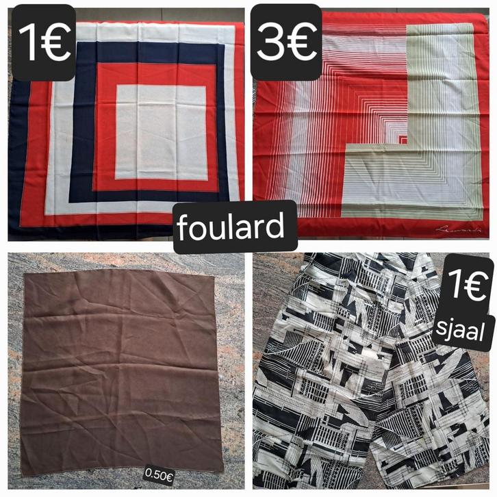 foulards pakketprijs 10€, Kleding | Dames, Mutsen, Sjaals en Handschoenen, Gedragen, Ophalen of Verzenden