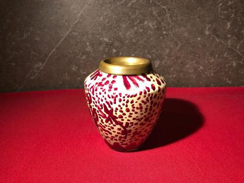 Petit vase boule vintage en verre peint, Antiquités & Art, Antiquités | Vases, Enlèvement