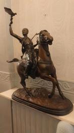Het bronzen beeld van 18kg is 50cm B, 22cm D en 57cm H., Ophalen, Brons
