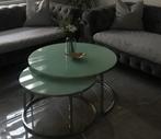 Double Table basse en verre/ Table salon, Maison & Meubles, Enlèvement, Comme neuf, Verre