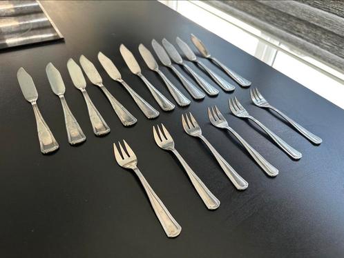 Lot de couverts à poisson Eternum – inox massif vintage, Antiek en Kunst, Antiek | Bestek, Ophalen