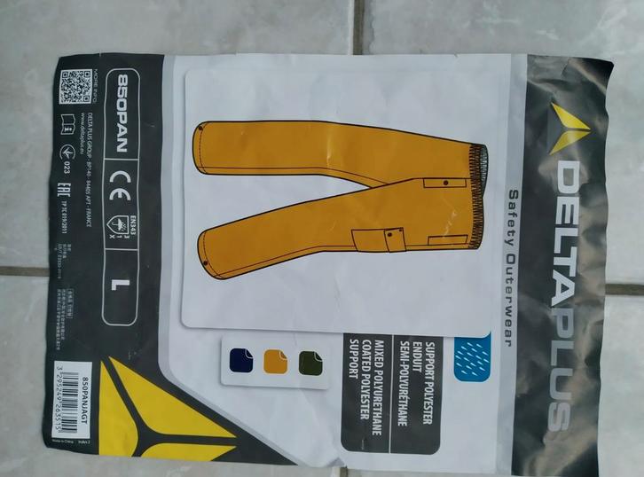 Geel regenpak maat large, Kleding | Heren, Broeken en Pantalons, Nieuw, Maat 52/54 (L), Geel, Ophalen