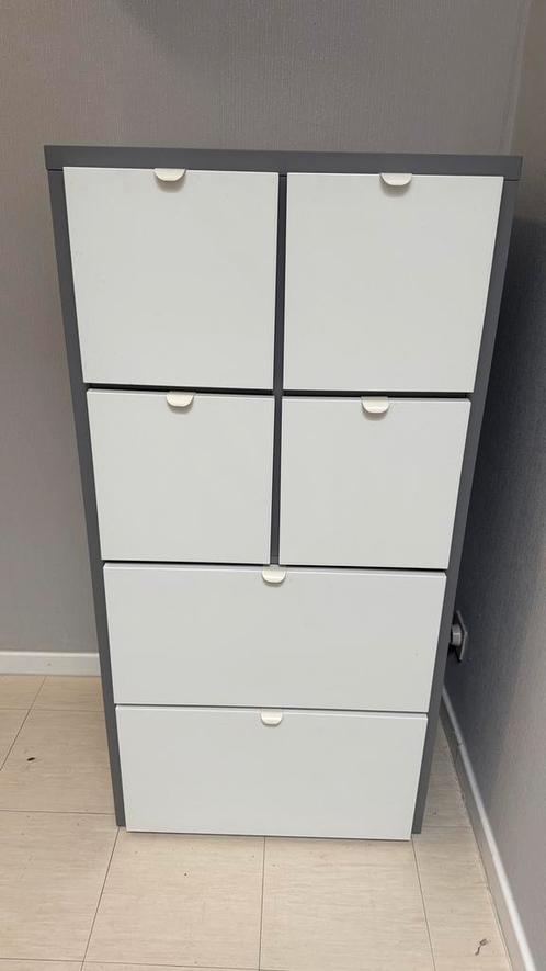 Ikea VISTHUS Ladekast met 6 lades, grijs/wit, 63x126 cm, Huis en Inrichting, Kasten | Ladekasten, Zo goed als nieuw, Ophalen