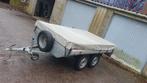 Remorque double essieux 750kg aluminium avec bâche, Autos : Divers, Remorques, Enlèvement, Comme neuf