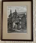 Etsen begijnhof lier, Antiek en Kunst, Kunst | Etsen en Gravures, Ophalen of Verzenden