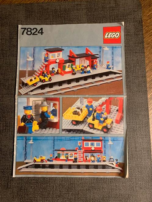 Lego Vintage handleiding van set 7824 Railway Station (1983), Enfants & Bébés, Jouets | Duplo & Lego, Utilisé, Lego, Briques en vrac