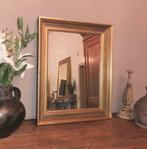 Miroir ancien simple doré 63cm x 51cm épaisseur cadre 5cm, Maison & Meubles, Rectangulaire, Utilisé, Enlèvement ou Envoi, Moins de 100 cm