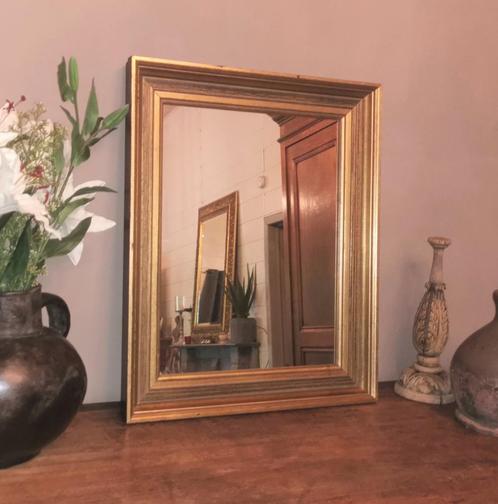Miroir ancien simple doré 63cm x 51cm épaisseur cadre 5cm, Maison & Meubles, Accessoires pour la Maison | Miroirs, Utilisé, 50 à 75 cm
