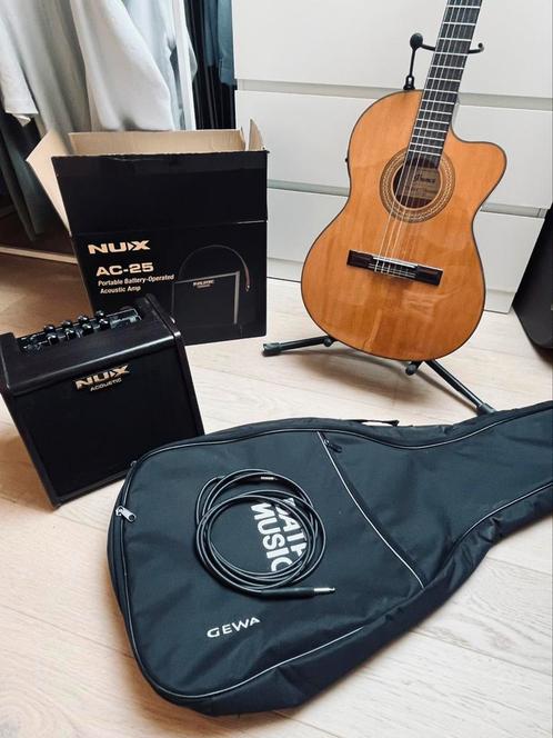 guitare électro-acoustique ibanez, avec matériel, Muziek en Instrumenten, Snaarinstrumenten | Gitaren | Akoestisch, Zo goed als nieuw