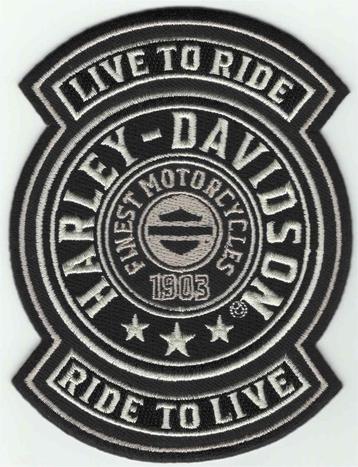 Harley Davidson Live to Ride stoffen opstrijk patch beschikbaar voor biedingen