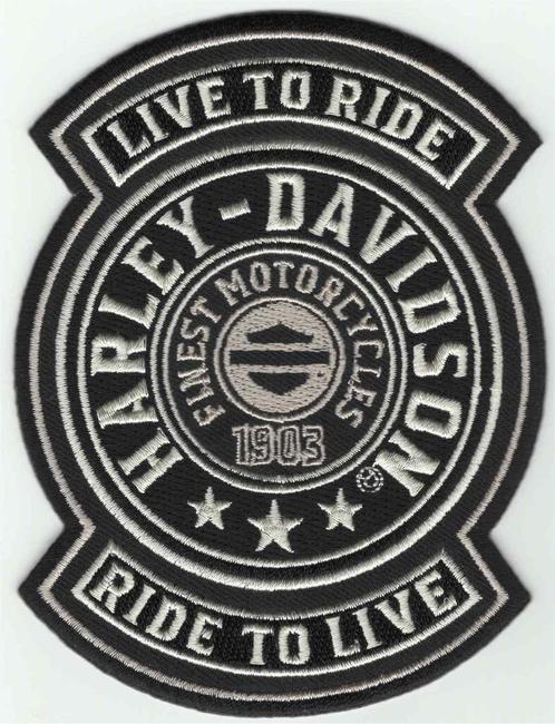 Harley Davidson Live to Ride stoffen opstrijk patch, Motoren, Accessoires | Overige, Nieuw, Verzenden