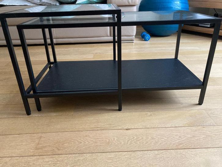 IKEA VITTSJÖ bijzettafels, Huis en Inrichting, Tafels | Salontafels, Zo goed als nieuw, 50 tot 100 cm, 50 tot 100 cm, Rechthoekig