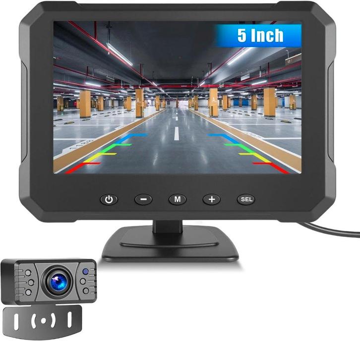 Achteruitrijcamera met 5 inch digitaal signaal met camera, Auto diversen, Achteruitrijcamera's, Nieuw, Draadloos, Ophalen of Verzenden