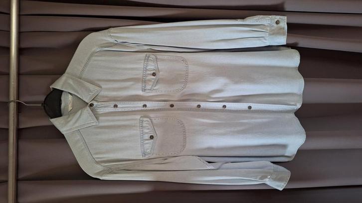 Dames overhemd grijs maat 40/12 Bust 88 cm 100% Viscose, Kleding | Dames, Blouses en Tunieken, Zo goed als nieuw, Maat 38/40 (M)