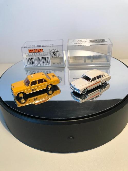 BREKINA - GELE TAXI VAN BXL + WARTBURG PRESIDENT - 1/87, Hobby en Vrije tijd, Modelauto's | 1:87, Nieuw, Auto, Brekina, Verzenden