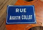 oud straatnaam bord Rue Augustin Collot., Verzamelen, Merken en Reclamevoorwerpen, Reclamebord, Gebruikt, Ophalen of Verzenden