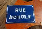 oud straatnaam bord Rue Augustin Collot., Reclamebord, Gebruikt, Ophalen