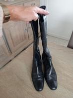 Zwarte lederen laarzen met lederen zool vanbinnen., Kleding | Dames, Hoge laarzen, Zwart, Gedragen, Ophalen
