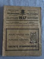 Indicateur des téléphones 1937, Comme neuf, Catalogue, Enlèvement ou Envoi