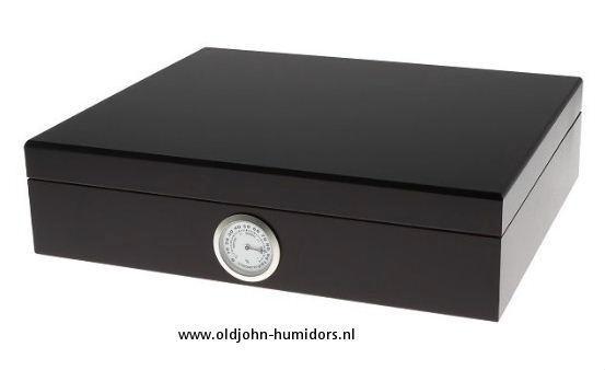 HUMIDOR BOOKWILL BLACK 230 x 219 x 59 mm -25 sigaren     h34, Verzamelen, Rookartikelen, Aanstekers en Luciferdoosjes, Nieuw, Tabaksdoos of Verpakking