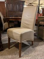 Eetkamerstoelen 6st. Leren+hout, Huis en Inrichting, Stoelen, Ophalen, Zo goed als nieuw, Hout