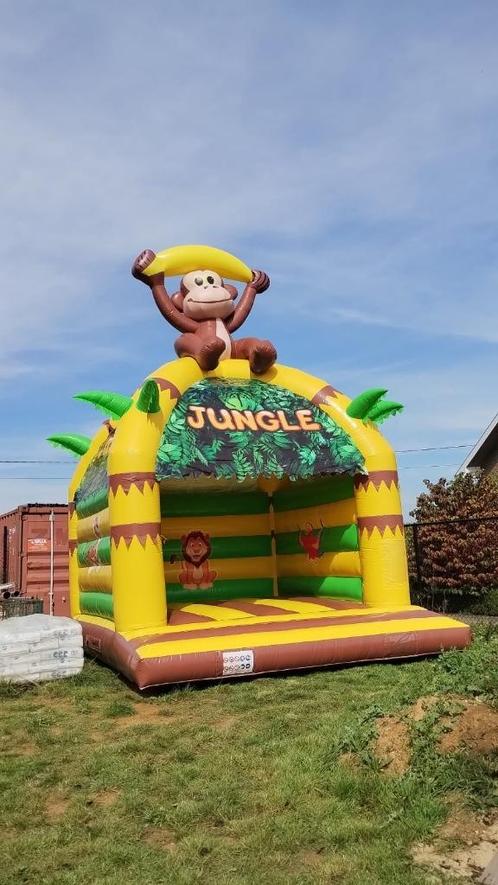 Springkasteel - Jungle, Hobby en Vrije tijd, Feestartikelen | Verhuur, Ophalen