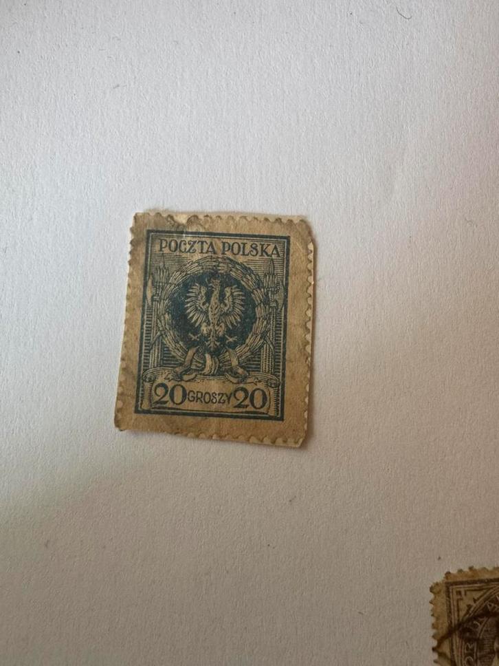 Oude postzegel Polen 20 Groszy — witte adelaar Poczta Polska, Postzegels en Munten, Postzegels | Europa | Overig, Polen, Ophalen of Verzenden