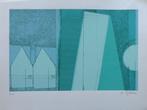 RENAAT IVENS / GEOMETRIE / KLEURLITHO / 22x29cm / SIG, Ophalen of Verzenden