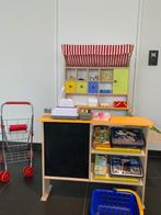 Winkel met kassa en winkelwagen en winkelmandje, Kinderen en Baby's, Speelgoed | Houten speelgoed, Ophalen, Overige typen