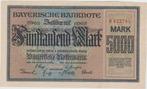 Billet de banque bavarois allemand de 5000 mark 1922, Timbres & Monnaies, Envoi, Allemagne, Billets en vrac